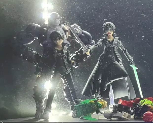 Dupla de Kiritos Figma de Sword Art Online!