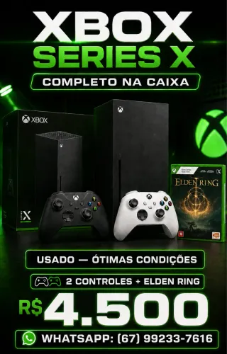 Xbox Series X - Completo na Caixa + 2 Controles + Jogo