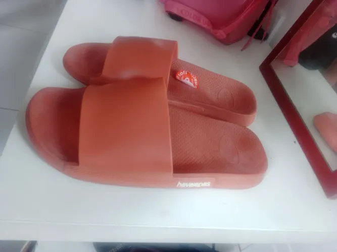 Sandália havaianas 41-42 laranja
