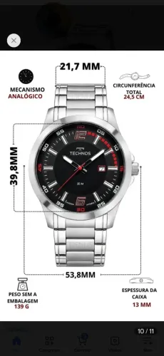 Relógio Technos masculino quartz pulso lançamento original. 