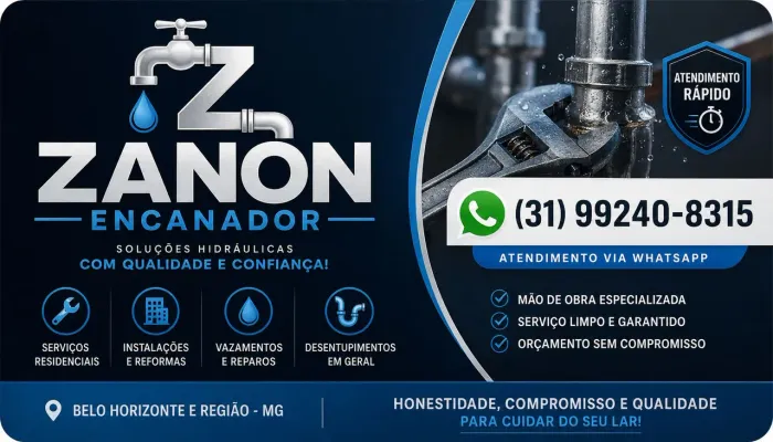 Encanador/bombeiro hidráulico  ZAP *