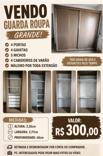 Guarda-roupas Grande