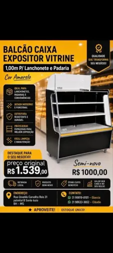 BALCÃO CAIXA EXPOSITOR VITRINE
