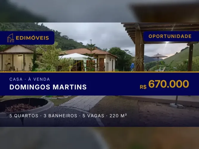 Tranquilidade e Lazer: Casa com 5 Quartos em Domingos Martins