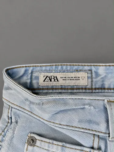 CALÇA BAGGY ZARA OFF-WHITE