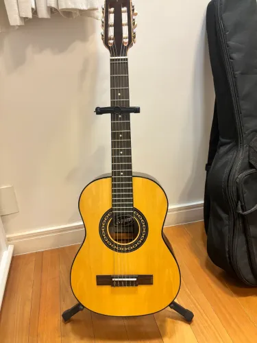 Violão Rozini RX205ACN Baby Acústico Natural + capa acolchoada + suporte