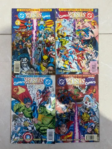 DC vs MARVEL COLEÇAO COMPLETA COM 4 HQS DC COMICS