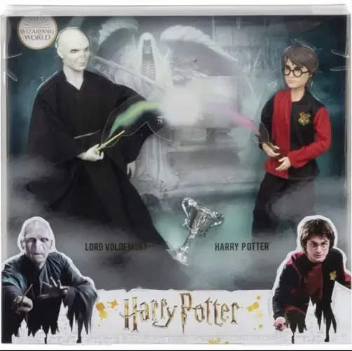 Bonecos Harry Potter e Lord Voldemort cálice de fogo