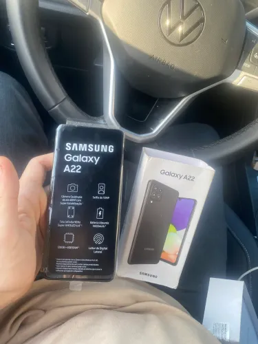 Oportunidade Android Samsung A22 128GB Biometria e fácil LEIA