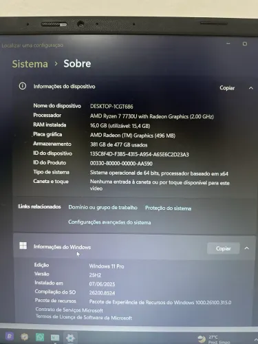 Notebook asus 16gb ram vivobook 15