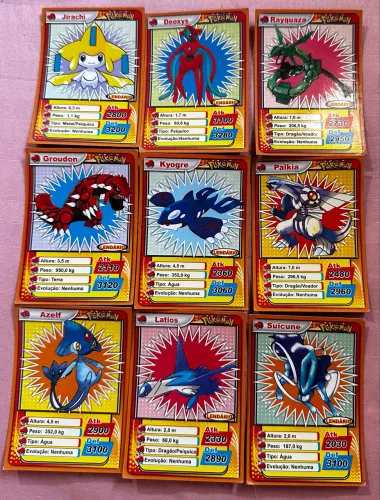 125 cards Pokémon antigas - zero repetidas