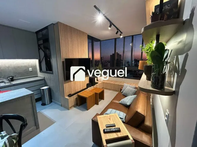 Apartamento mobiliado de 46m² com 1 quarto para alugar no bairro Cambuí, Campinas/SP