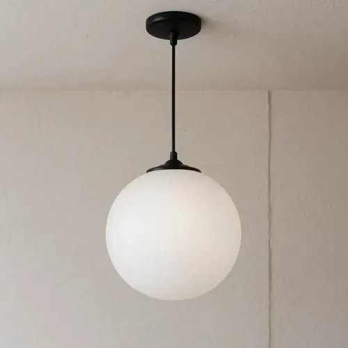 Globo de vidro leitoso - para lustres