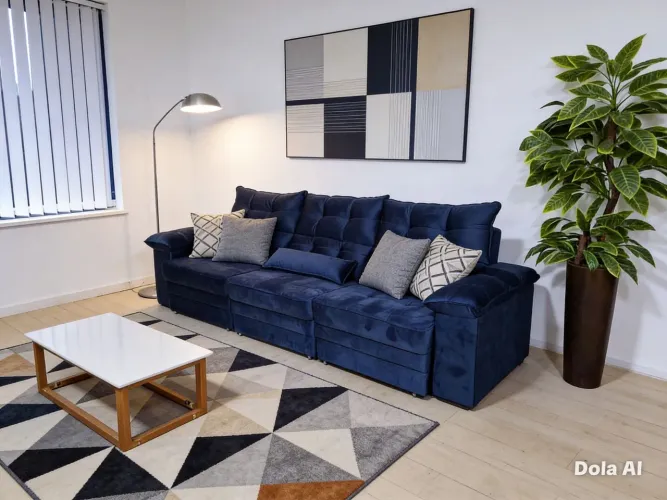 Sofá retrátil e reclinável 3 Lugares Lançamento