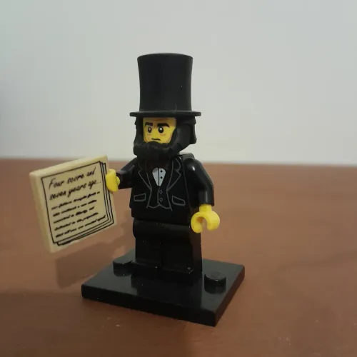 lego abrahan lincon minifigure original raro