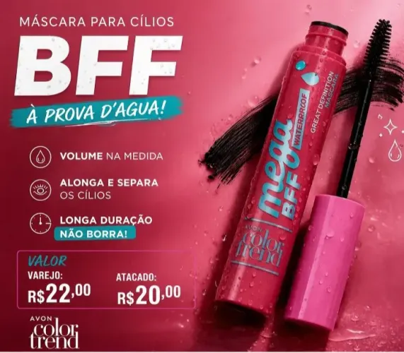 Rímel a prova d'água avon