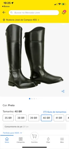 Bota hipismo 100% couro