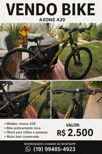 Bike Aro 29 AXONS - Praticamente nova