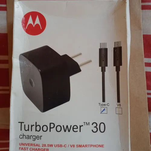 Carregador original Motorola tipo c turbo Power