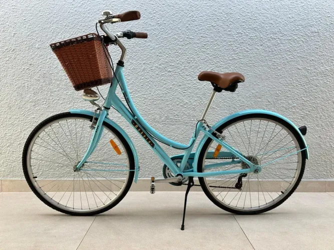 Bicicleta retrô urbana com equipamentos Shimano - MUITO NOVA