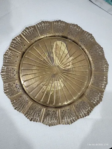 Bandeja em metal prateado marca imperial