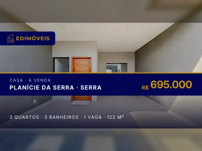 Seu novo lar: Casa 3 quartos na Planície da Serra, agende sua visita!