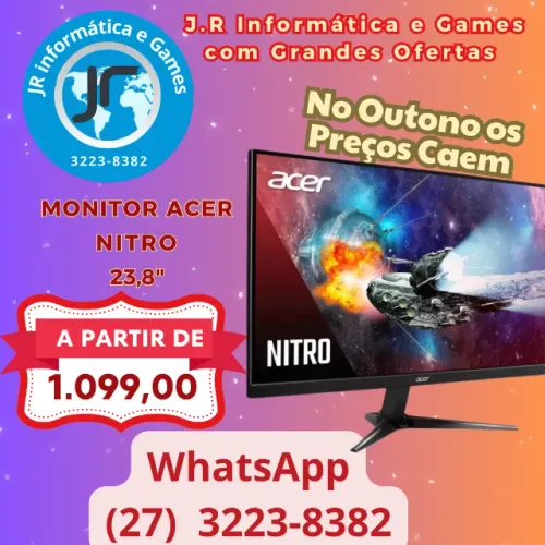 Monitor Acer Nitro 23.8" - 100Hz IPS Full HD - Pronta Entrega!