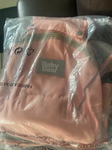 Canguru Baby Bear Ergonômico 12 Posições Rosa com Bolsos - Novo