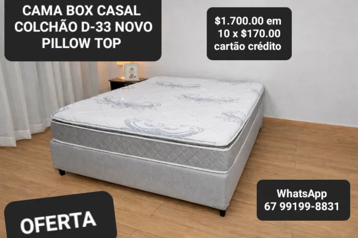 Cama casal D-33 pillow Top hoje feriado oferta especial