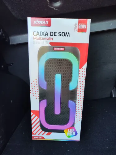 Caixa de Som Grande 60W bluetooth Pen drive