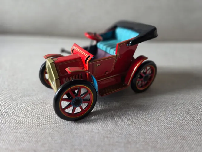 MINIATURA CALHAMBEQUE CONVERSÍVEL EM LATA - MODERN TOYS / MASUDAYA - MADE IN JAPAN