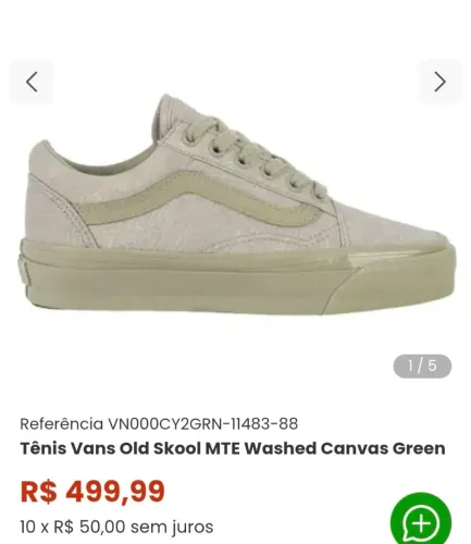 Tenis Vans Old Skool MTE Washed Canvas Green