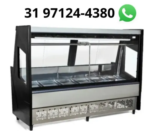 Balcão de Açougue 2 Metros Preto Polar 220V