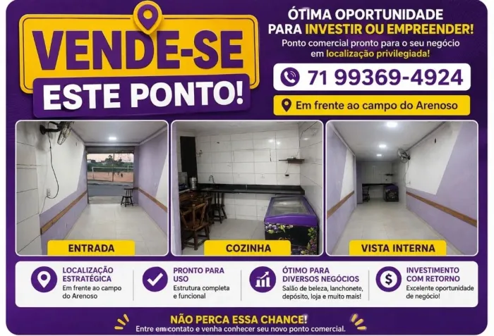 Vende-se ponto comercial - excelente localização
