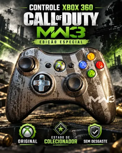 ? CONTROLE XBOX 360 CALL OF DUTY: MODERN WARFARE 3 - EDIÇÃO ESPECIAL DE COLECIONADOR!