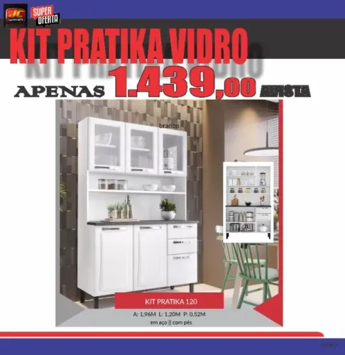 KIT PRATIKA DE AÇO BRANCA
