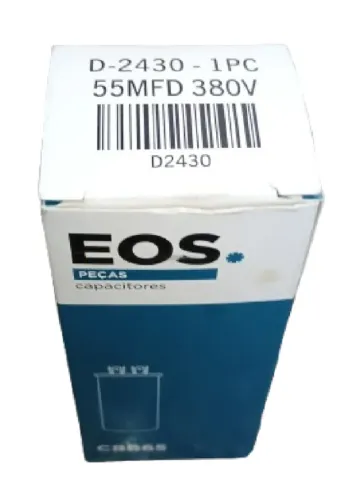 CAPACITOR EOS DE 55MFD POR 380VAC MODELO D-2430