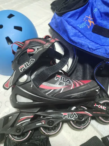 PROMOÇÃO PATINS Fila X-One Infantil Ajustável com bolsa e acessórios 