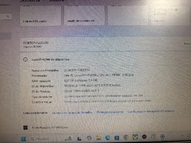 Notebook Dell Inspirion 15 série 3000 i3 com 12GB de Ram 