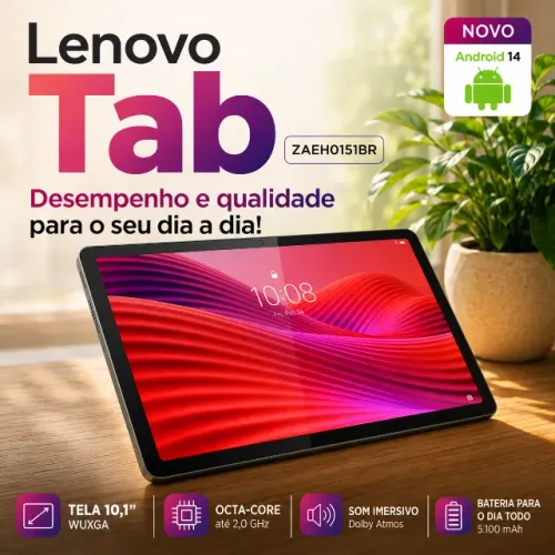 NOVO E LACRADO DE FÁBRICA! TABLET LENOVO TAB ZAEH0151BR - 10,1" | 4GB RAM | 64GB | Android