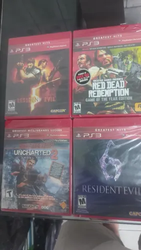 RED DEAD REDEMPTION 1 - RESIDENT EVIL 5 - RESIDENT EVIL 6 - UNCHARTED 2