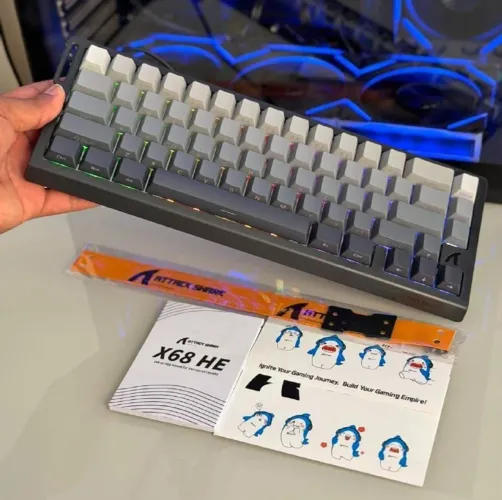 Teclado Attack Shark X68HE - NOVO NA CAIXA