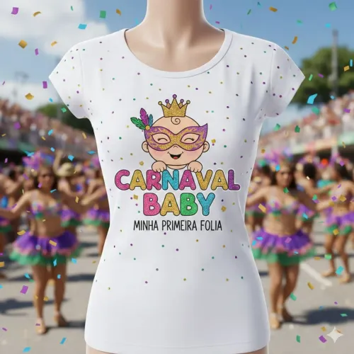 Camisa personalizada para carnaval feminina