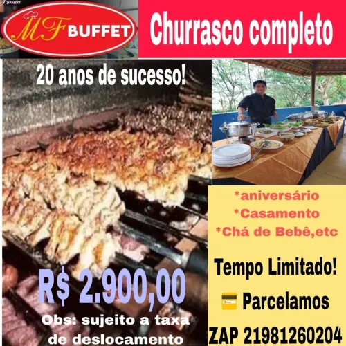 Buffet completo (Niterói, São Gonçalo, Maricá, Itaboraí) 