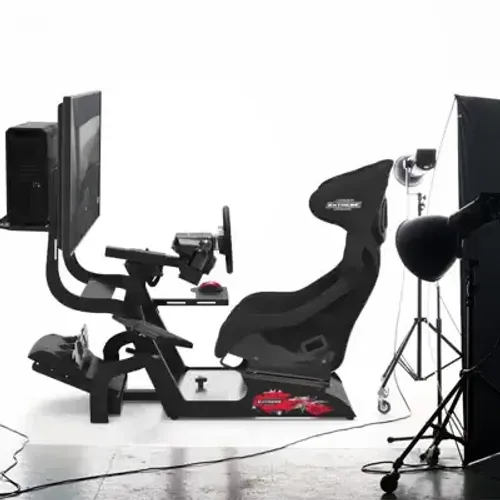 Cockpit Extreme Racing Rally com suporte p/ PC, TV e Teclado Simulador Volante