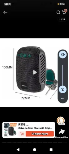 Caixa de som bluetooth USB cartão FM