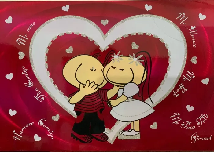 Pedido de Namoro Quadro Magali/Cebolinha