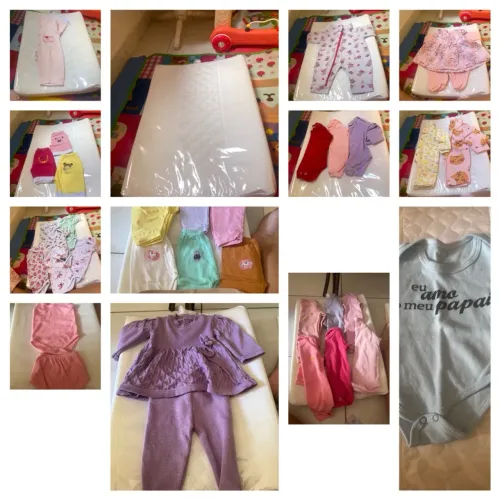 LOTE DE ROUPINHAS DE BEBÊ + TROCADOR