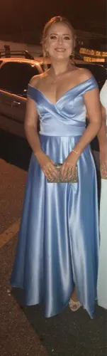 Vestido festa azul serenity