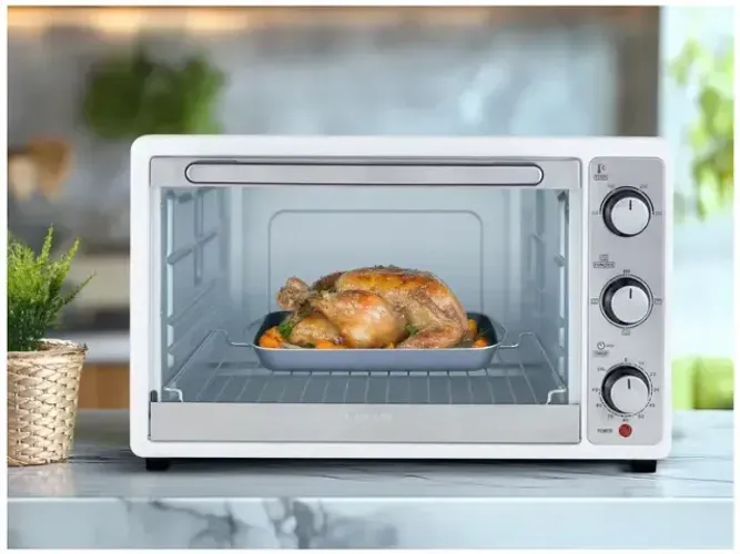 Forno Elétrico de Bancada Mondial Multifuncional 52L Branco e Prata Grand Family II FRN-52
